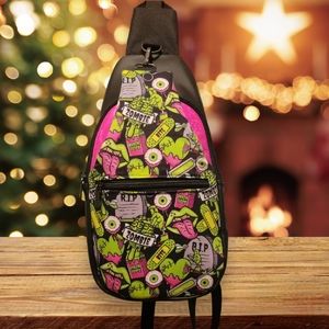 Handmade Retro Zombie Sling Bag Backpack